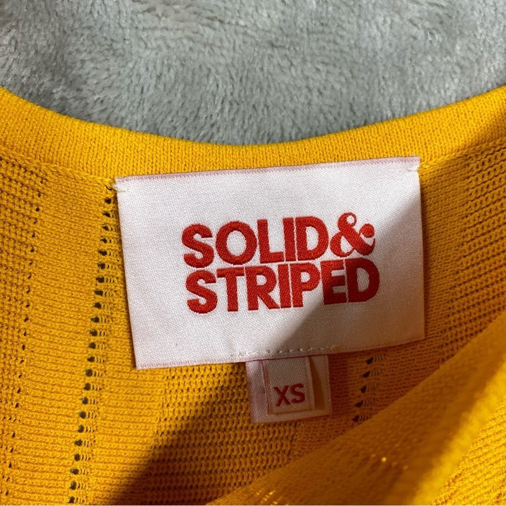 Solid & Striped The Lola Maxi Dress In Butterscotch Stretch Knit Retro Sz XS - Picture 6 of 7